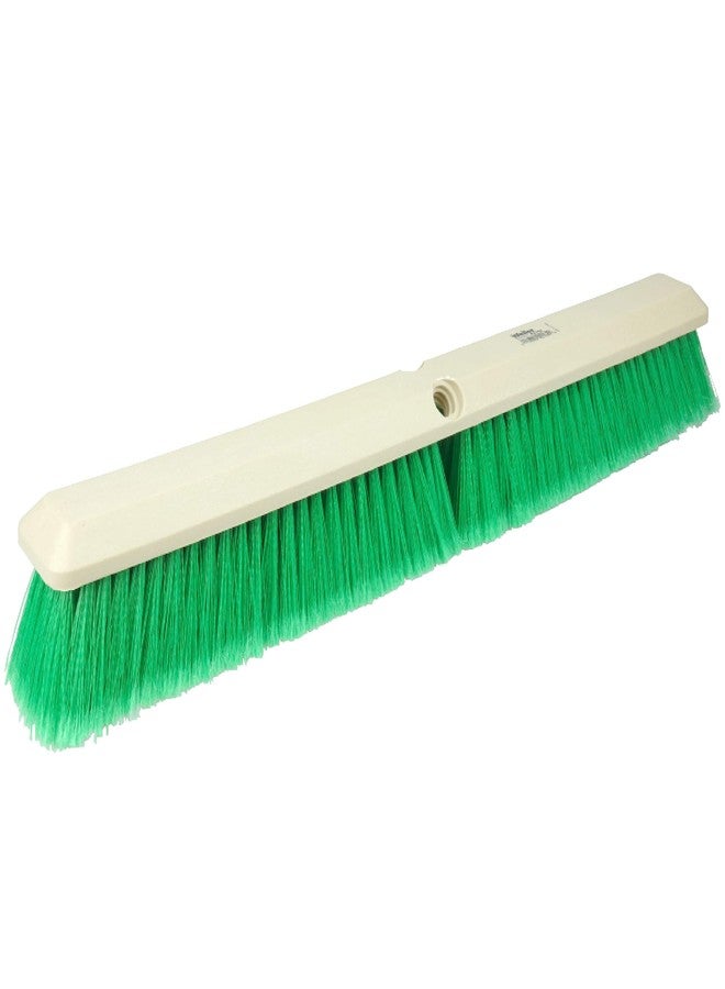 Weiler 42164 Perma-Sweep Polystyrene Fine Sweep Floor Brush, 2-1/2" Width, 24" Overall Length, Green - Image 1
